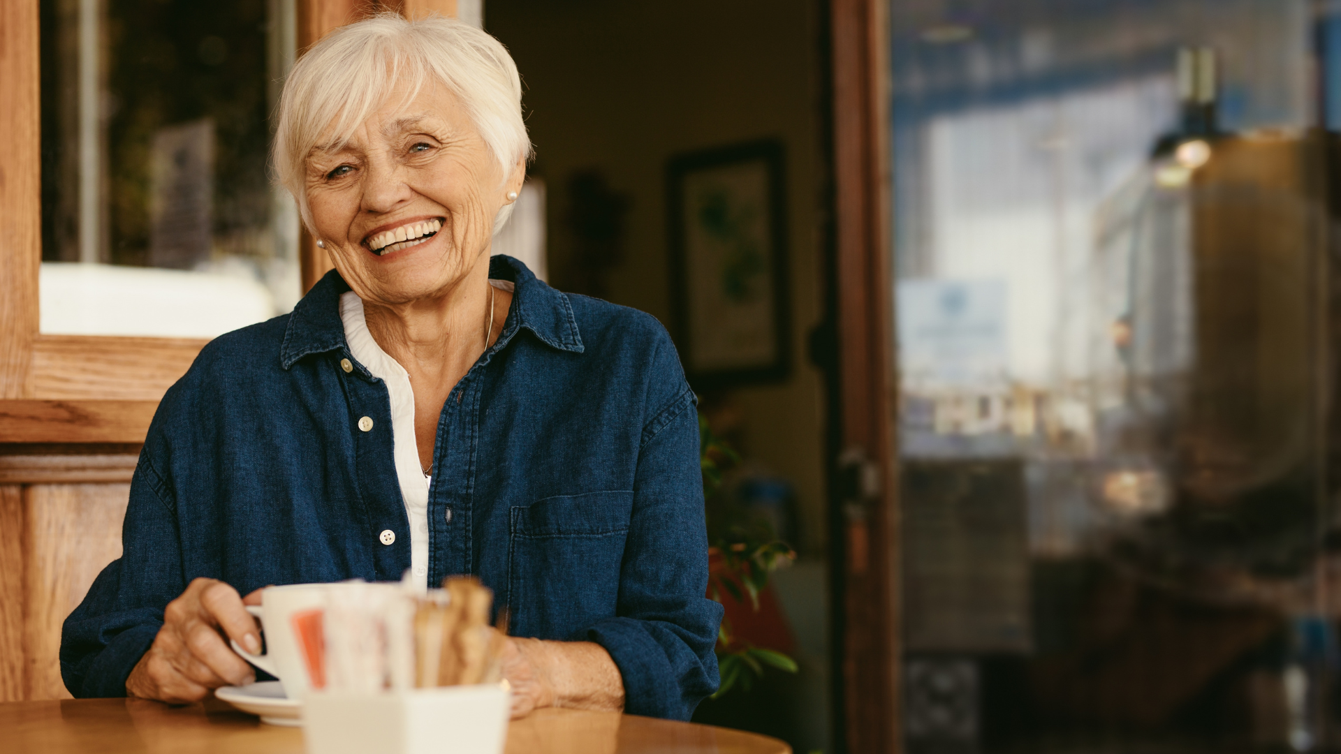 Older Lady Out For Lunch