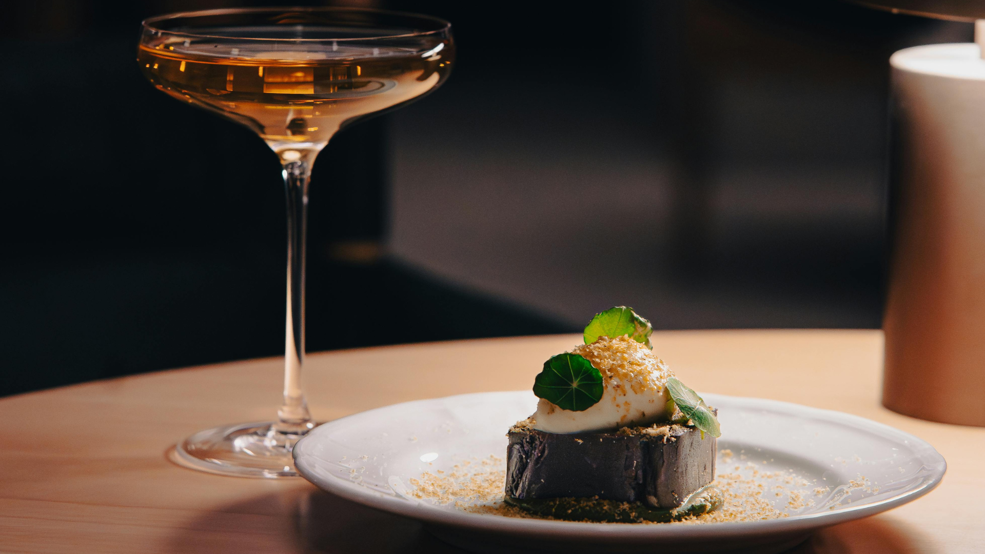 Fine Dining With Cocktail And Dessert