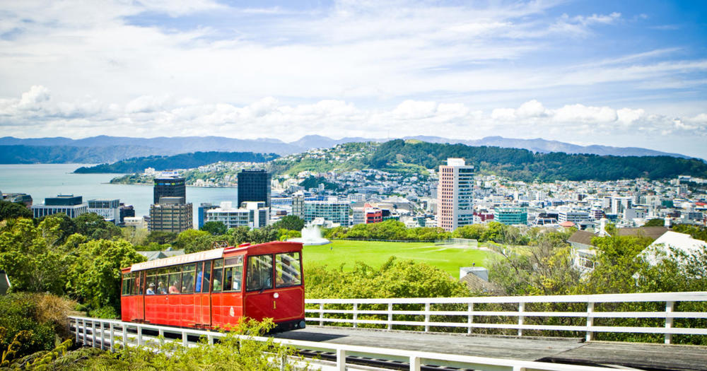 Wellington city and harbour, New Zealand