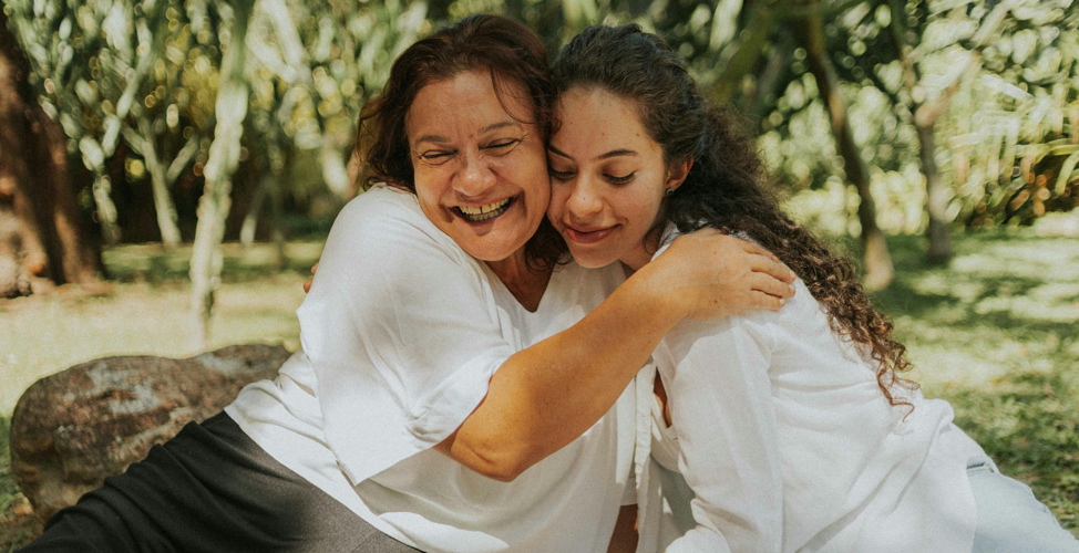 Mother And Daughter Embracing